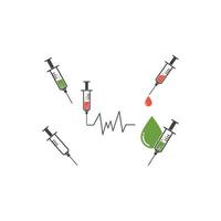 conception d'illustration vectorielle d'icône de seringue vecteur