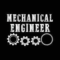 mécanique ingénieur T-shirt conception vecteur
