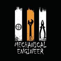 mécanique ingénieur T-shirt conception vecteur
