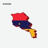 Arménie pays nation drapeau carte infographie vecteur