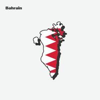 Bahreïn pays nation drapeau carte infographie vecteur