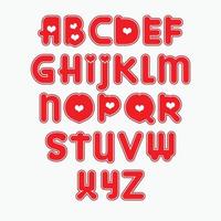 Anglais alphabets avec cœur vecteur illustration