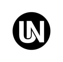 ONU entreprise Nom initiale des lettres monogramme. ONU symbole. vecteur