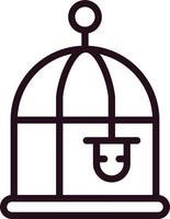 icône de vecteur de cage à oiseaux