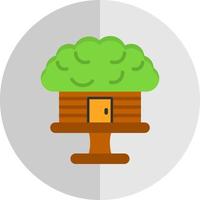 icône de vecteur de maison dans les arbres