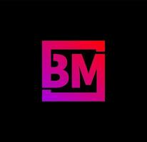 bm entreprise initiale lettre monogramme. bm timbre logo. vecteur