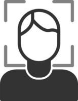 icône de vecteur de scanner de visage