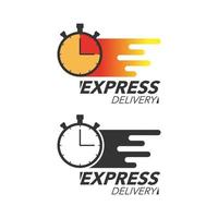 concept d'icône de livraison express. icône de chronomètre pour le service, la commande, la livraison rapide et gratuite. Design moderne. vecteur