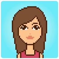 8 bit pixel Humain portrait. dessin animé femme pour Jeu les atouts dans vecteur illustration.