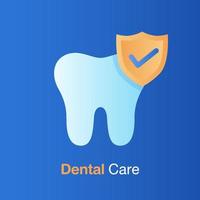 concept de soins dentaires. bonne hygiène dentaire, prévention, contrôle et traitement dentaire. vecteur