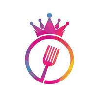 création de logo vectoriel du royaume alimentaire. concept de logo de nourriture royale.