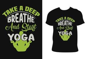 conception de t-shirts de yoga. tee-shirt de yoga. vecteur libre de t-shirt de yoga.