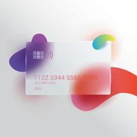 crédit carte débit concept avec transparent glassmorphe style