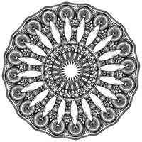 page de livre de coloriage de mandala de fleur.ornement décoratif dans le contour de style oriental ethnique doodle illustration vectorielle dessinée à la main vecteur