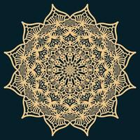 conception unique de fond de mandala de couleur dorée moderne et bon look. vecteur