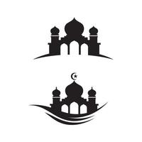 conception d'illustration vectorielle icône mosquée vecteur
