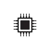 illustration d'icône de vecteur de processeur de puce