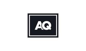 lettre aq logo design vecteur vecteur pro