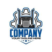 logo de camionnage - logo de remorque de camion vecteur