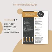 conception de modèle de CV vecteur