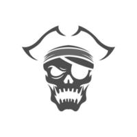 illustration de conception icône logo pirate vecteur
