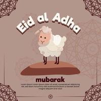 modèle de bannière de médias sociaux du festival islamique eid al adha mubarak vecteur