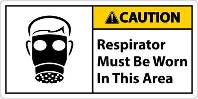 mise en garde respirateurs doit être usé dans cette zone panneaux vecteur