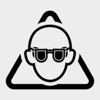 symbole porter des lunettes de sécurité signe isoler sur fond blanc, illustration vectorielle eps.10 vecteur