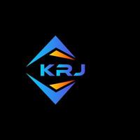 krj abstrait La technologie logo conception sur noir Contexte. krj Créatif initiales lettre logo concept. vecteur