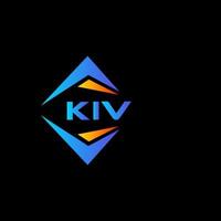 kiv abstrait La technologie logo conception sur noir Contexte. kiv Créatif initiales lettre logo concept. vecteur