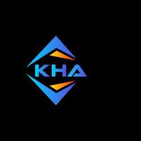 kha abstrait La technologie logo conception sur noir Contexte. kha Créatif initiales lettre logo concept. vecteur