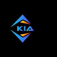 kia abstrait La technologie logo conception sur noir Contexte. kia Créatif initiales lettre logo concept. vecteur
