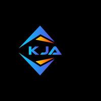 kja abstrait La technologie logo conception sur noir Contexte. kja Créatif initiales lettre logo concept. vecteur