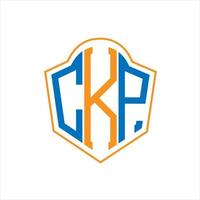 ckp abstrait monogramme bouclier logo conception sur blanc Contexte. ckp Créatif initiales lettre logo. vecteur