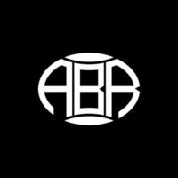 abr abstrait monogramme cercle logo conception sur noir Contexte. abr unique Créatif initiales lettre logo. vecteur