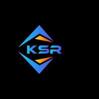 ksr abstrait La technologie logo conception sur noir Contexte. ksr Créatif initiales lettre logo concept. vecteur