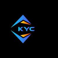 kyc abstrait La technologie logo conception sur noir Contexte. kyc Créatif initiales lettre logo concept. vecteur