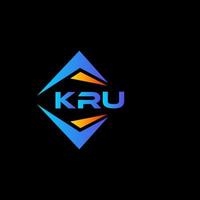 krou abstrait La technologie logo conception sur noir Contexte. krou Créatif initiales lettre logo concept. vecteur