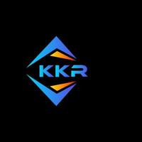 kkr abstrait La technologie logo conception sur noir Contexte. kkr Créatif initiales lettre logo concept. vecteur