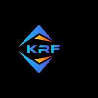 krf abstrait La technologie logo conception sur noir Contexte. krf Créatif initiales lettre logo concept. vecteur