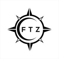 ftz abstrait La technologie cercle réglage logo conception sur blanc Contexte. ftz Créatif initiales lettre logo. vecteur