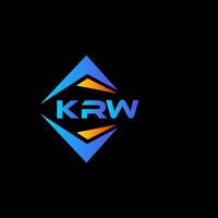 krw abstrait La technologie logo conception sur noir Contexte. krw Créatif initiales lettre logo concept. vecteur