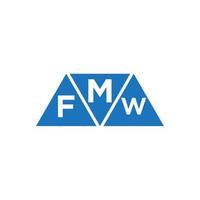 mfw abstrait initiale logo conception sur blanc Contexte. mfw Créatif initiales lettre logo concept. vecteur