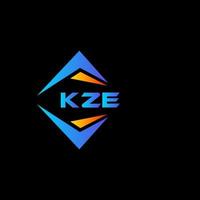 kze abstrait La technologie logo conception sur noir Contexte. kze Créatif initiales lettre logo concept. vecteur