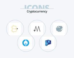 crypto-monnaie plat icône pack 5 icône conception. fait. crypto. ajouter. pièce de monnaie. plus vecteur