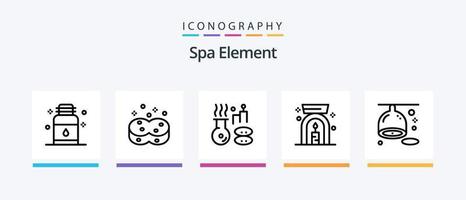 spa élément ligne 5 icône pack comprenant bougies. bien-être. beauté. spa. bougie. Créatif Icônes conception vecteur