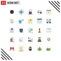 plat Couleur pack de 25 universel symboles de café Date confort calendrier table modifiable vecteur conception éléments