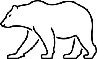 icône de ligne pour ours vecteur