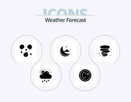 temps glyphe icône pack 5 icône conception. . vent. glace. temps. temps vecteur
