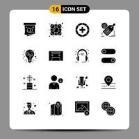 16 Créatif Icônes moderne panneaux et symboles de ampoule remise aptitude cible étiquette modifiable vecteur conception éléments